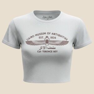 Super Yaki The Mummy Cairo Museum Cropped Tee Gorpcore Dark Academia Indie L
